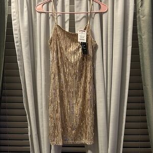 T.J.Maxx Gold Sequin Mini Dress